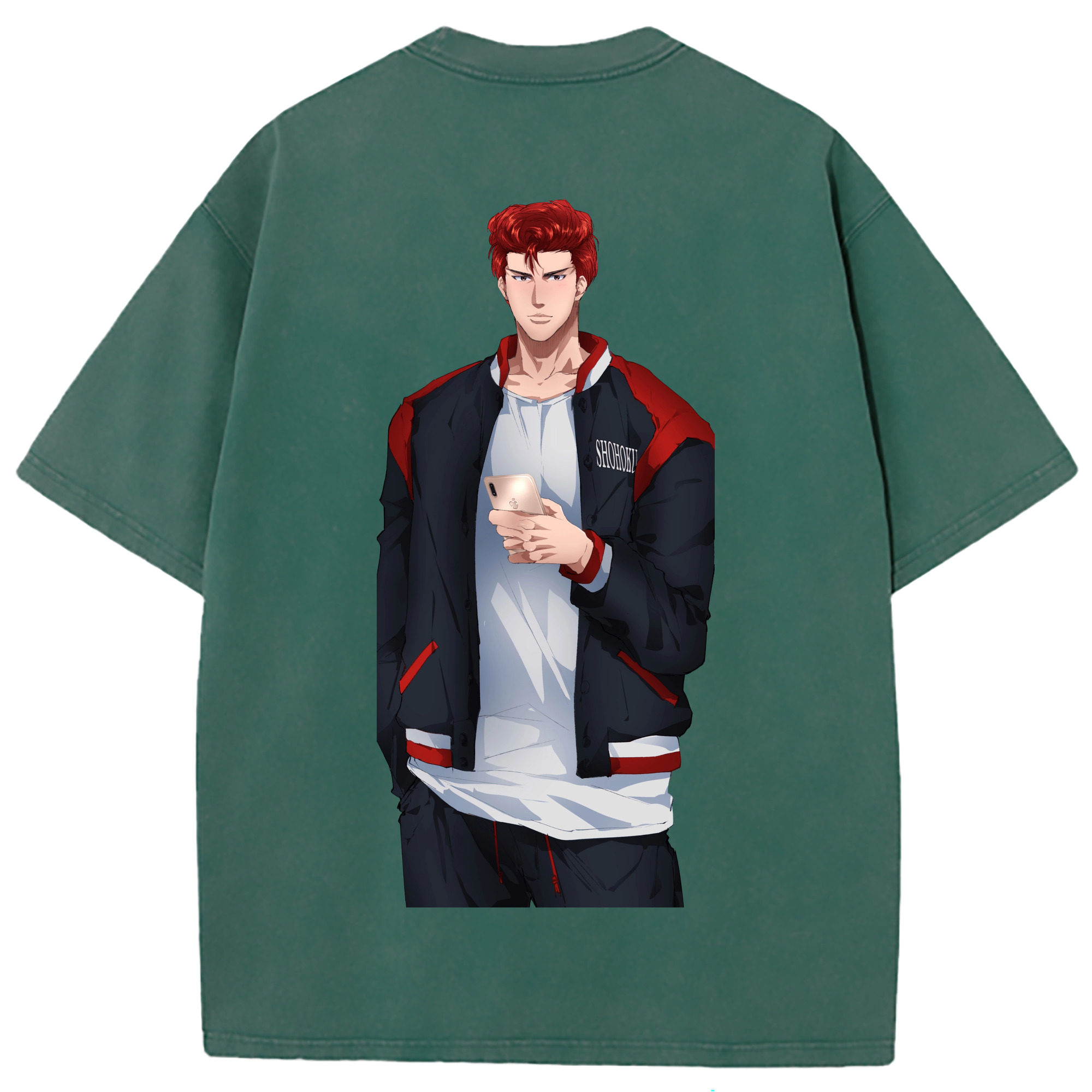 （画像用） SLAM DUNK／スラムダンク 綿100% ヴィンテージ風 半袖Tシャツ（背面プリント）